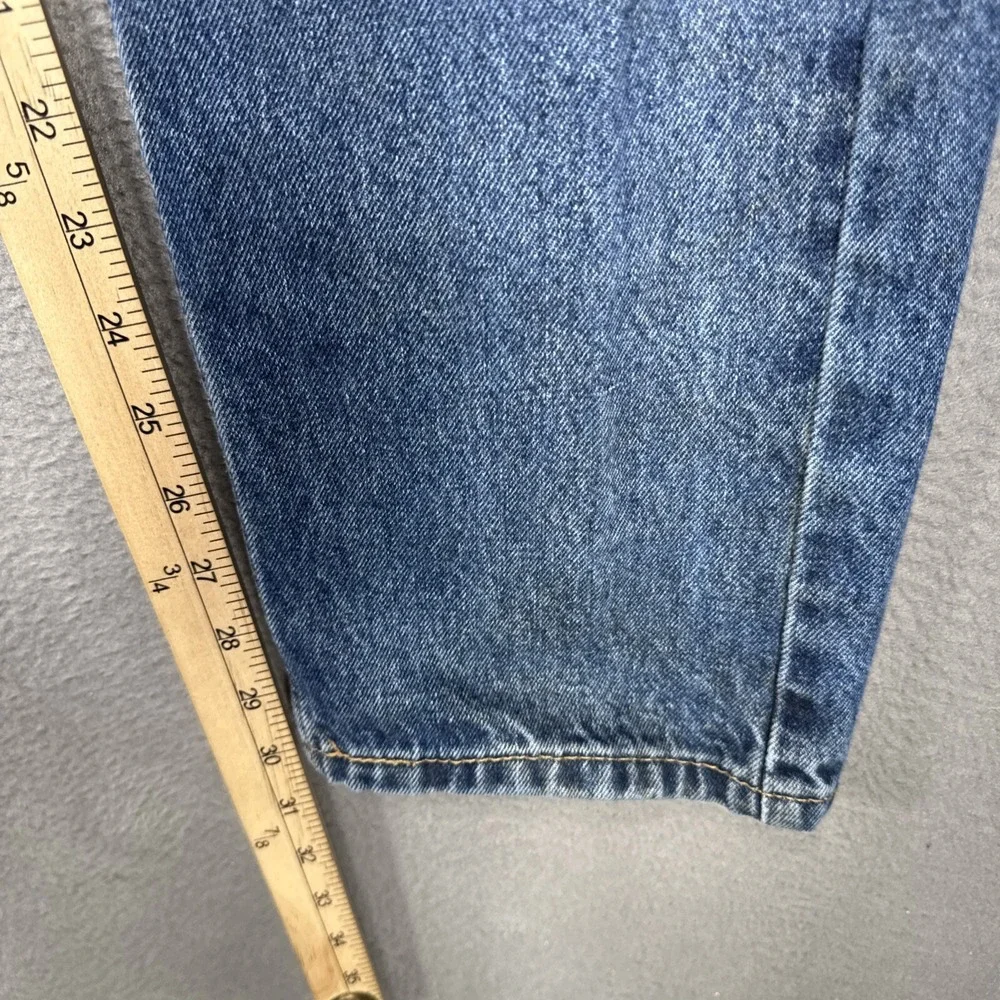 Levis 505 Jeans Mens‎ Sz 30x32 (28x30) Blue Distressed Faded Workwear Dark Denim